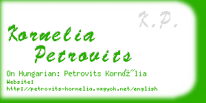 kornelia petrovits business card